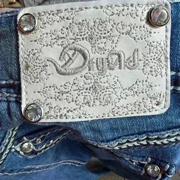 Dryad Women's 27x33 Skinny Boot Cut Rhinestone Western Rodeo Denim Jeans - Picture 5 of 9